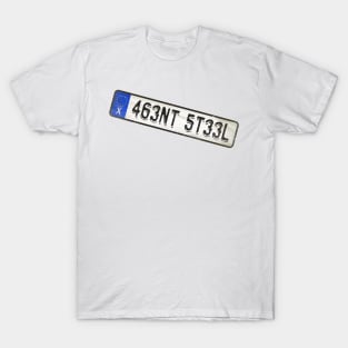 Agent Steel - License Plate T-Shirt